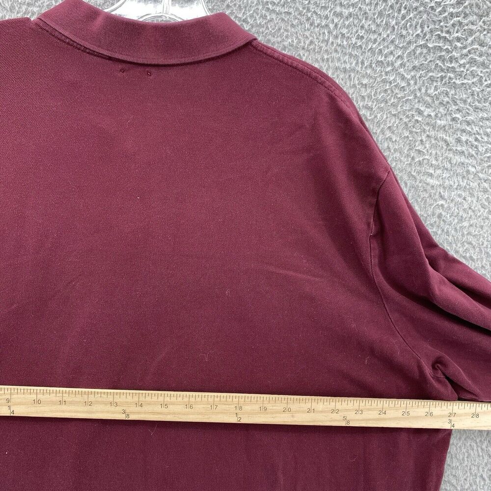 Ralph Lauren Polo Shirt Mens XXL Burgundy Stretch Classic Fit Golf Gorpcore Knit - Picture 7 of 10